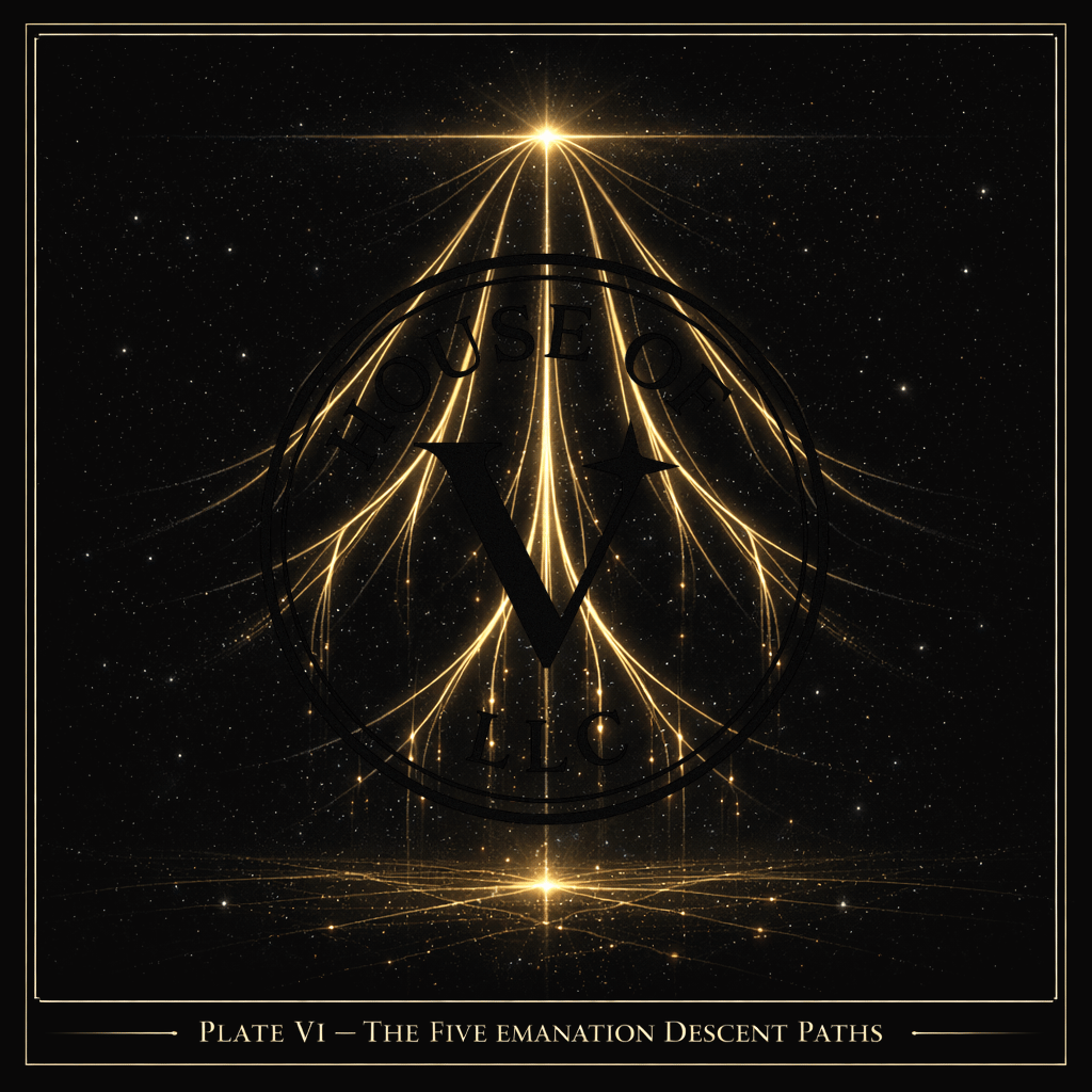 Plate VI — The Five Emanation Descent Paths